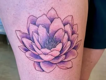 purple lotus tattoo design