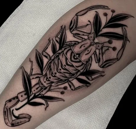 geometric scorpion tattoo design 