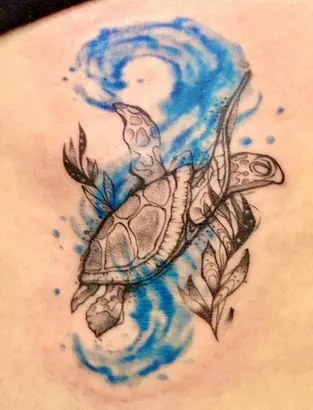 sea turtle tattoo design idea