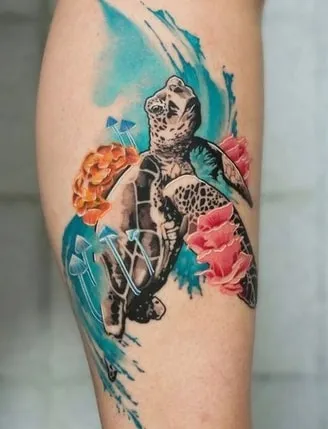 sea turtle tattoo design