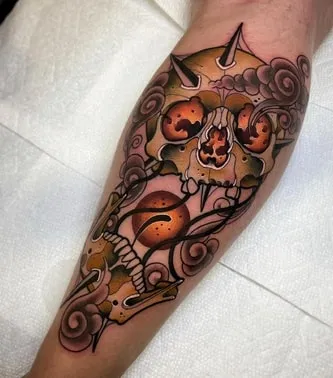 steampunk skull tattoo