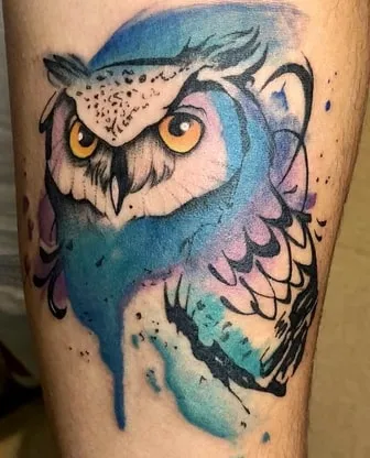 watercolor wash owl tattoo design watercolor wash owl tattoo design