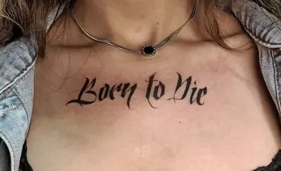 Born to Die Tattoo Design 8 chest Born to Die Tattoo Design