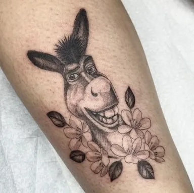 Donkey portrait tattoo Donkey portrait tattoo