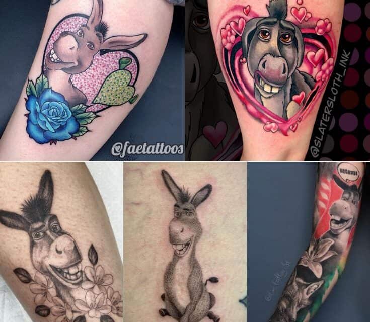 Donkey Tattoo Meaning from Shrek | Designs You Should Check Out