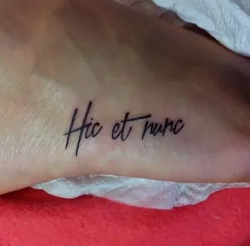 foot Hic Et Nunc Tattoo Design