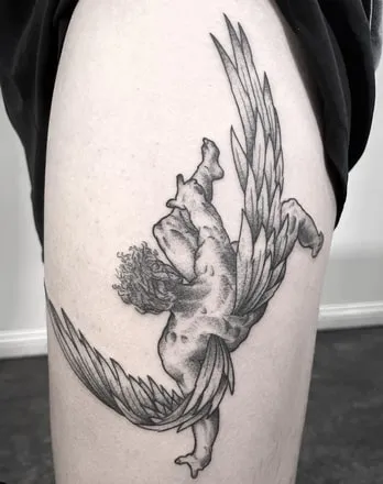 Icarus Tattoo Design 13 bicep piece Icarus Tattoo Design