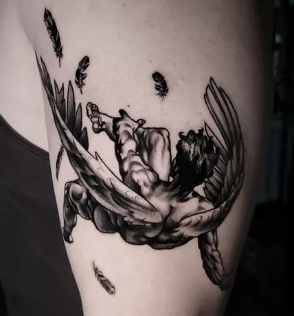 Icarus Tattoo Design 4 bicep Icarus Tattoo Design