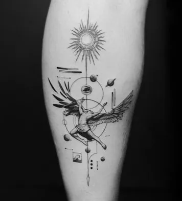 Icarus Tattoo Design 5 geometric Icarus Tattoo Design