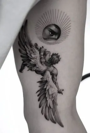 Icarus Tattoo Design 6 sun and Icarus Tattoo Design