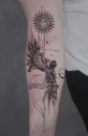 Icarus Tattoo Design 7 abstract geometric Icarus Tattoo Design
