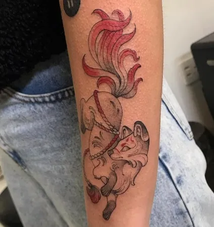 arm Kitsune Tattoo Design Ideas