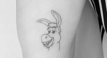 Minimal donkey tattoo Minimal donkey tattoo