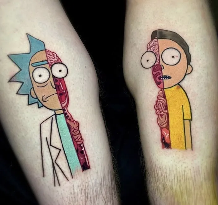 Rick and Morty DNA tatto