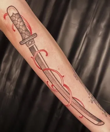 classic katana tattoo design