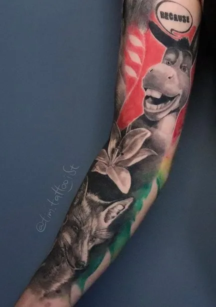 donkey fantasy theme tattoo donkey fantasy theme tattoo
