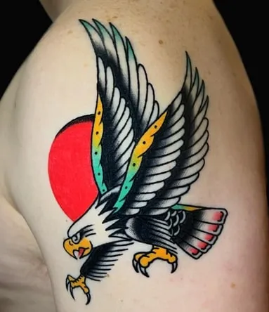 japanese eagle tattoo design