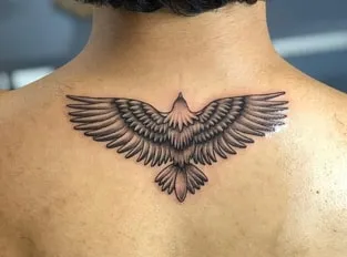 back eagle tattoo design
