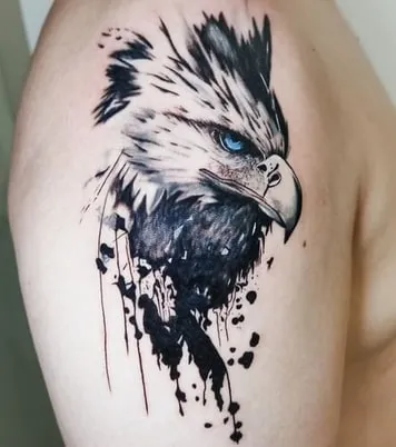 abstract eagle tattoo design