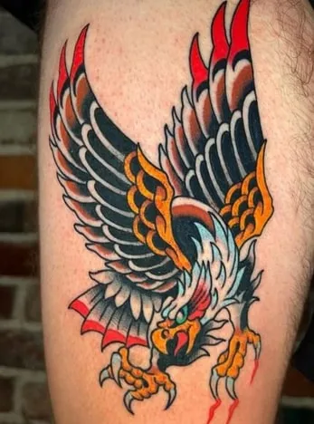 vintage eagle tattoo design