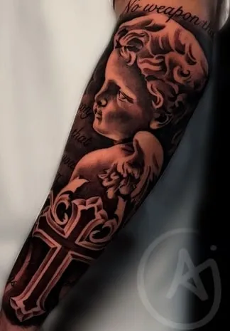 guardian cherub tattoo idea
