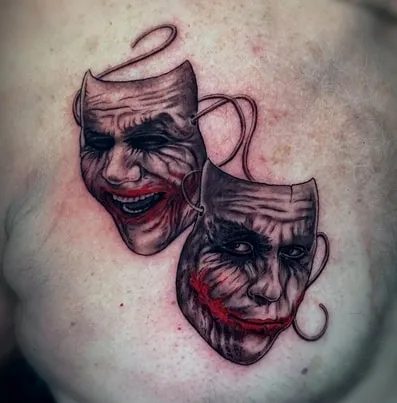 heath ledger joker tattoo 2 heath ledger joker tattoo mask