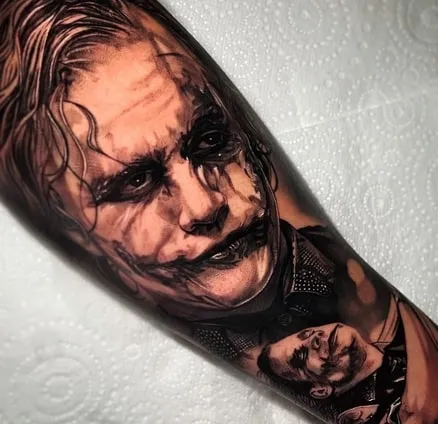 heath ledger joker tattoo heath ledger joker tattoo