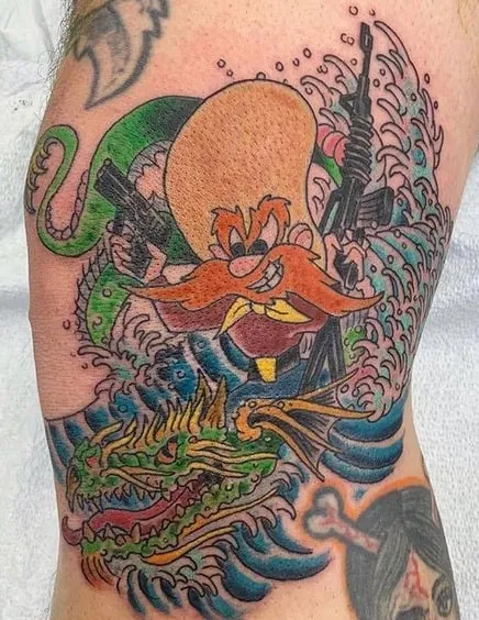 illustrative yosemite sam tattoo illustrative yosemite sam tattoo