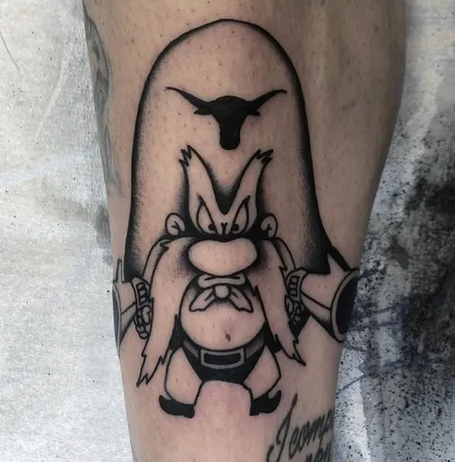 line art yosemite sam tattoo line art yosemite sam tattoo