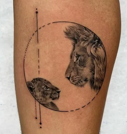 simple lion tattoo design