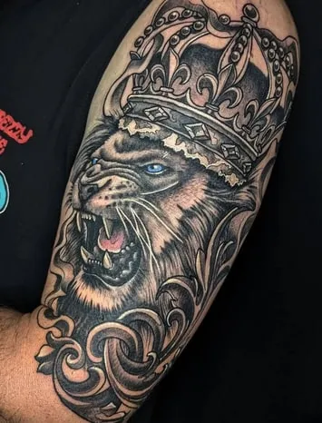 majestic lion tattoo design