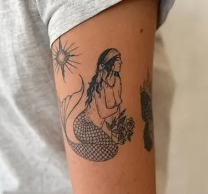 simple mermaid tattoo design
