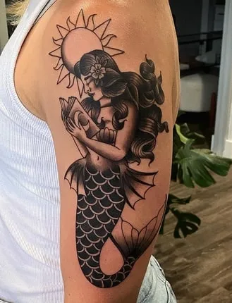 japanese mermaid tattoo design