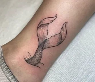 fins mermaid tattoo design
