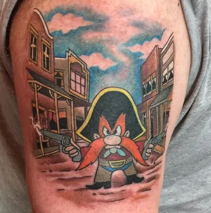 new school yosemite sam tattoo new school yosemite sam tattoo
