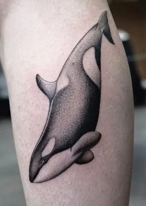 large orca tattoo design