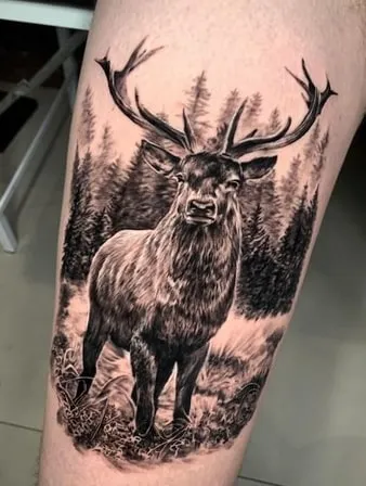 realistic deer tattoo for guys realistic deer tattoo for guys