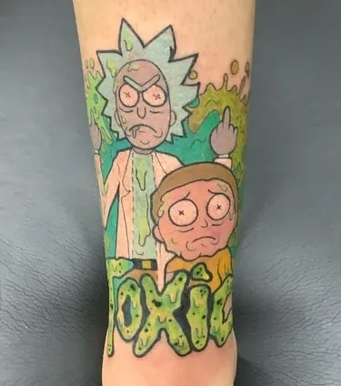 rick and morty duo tattoo