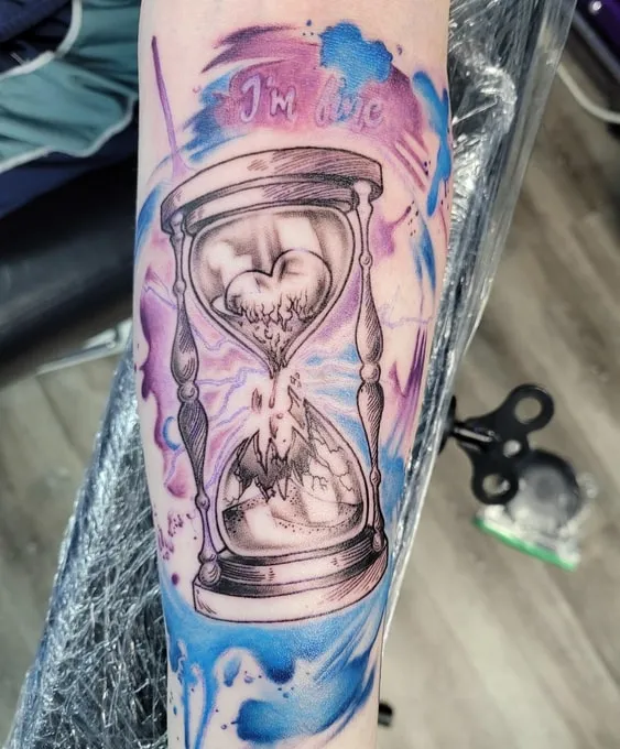 rick and morty hourglass tattoo