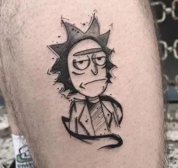 rick sanchez portrait tattoo