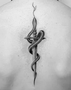 tribal knife with a snake tattoo tribal knife with a snake tattoo