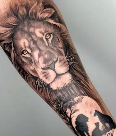 what does a lion tattoo symbolize