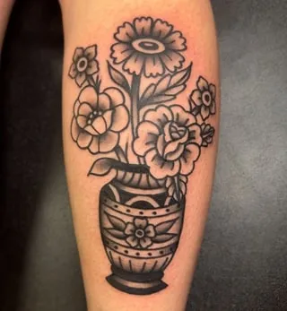 what does a vase with flowers tattoo mean