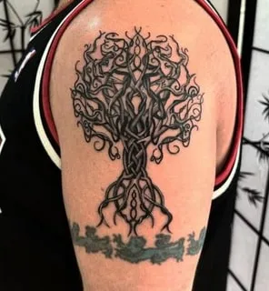 arm yggdrasil tattoo design