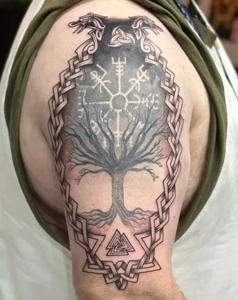 detailed yggdrasil tattoo design