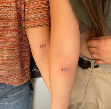 Couple 444 Tattoo Design Idea