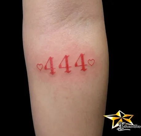 forearm 444 Tattoo Design Idea