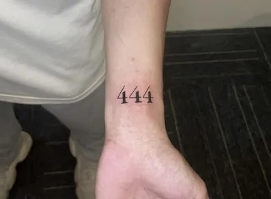 wrist 444 Tattoo Design Idea
