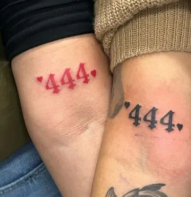 matching 444 Tattoo Design Idea
