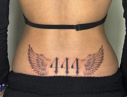 lower back 444 Tattoo Design Idea